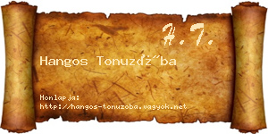 Hangos Tonuzóba névjegykártya